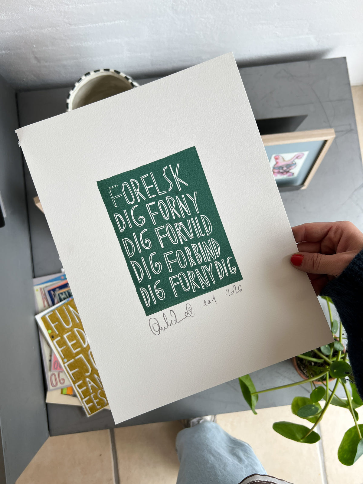 Forny dig • prøvetryk • 1 stk i mint-ish-grøn