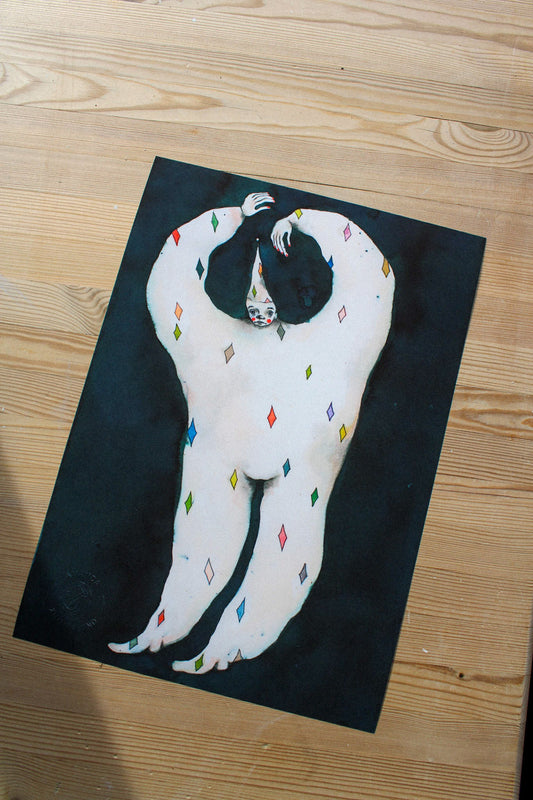 Tilfældige tern - kunstplakat