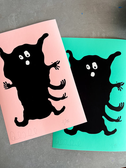 FORUDBESTIL: Det harmløse monster - limited edition kunstplakat