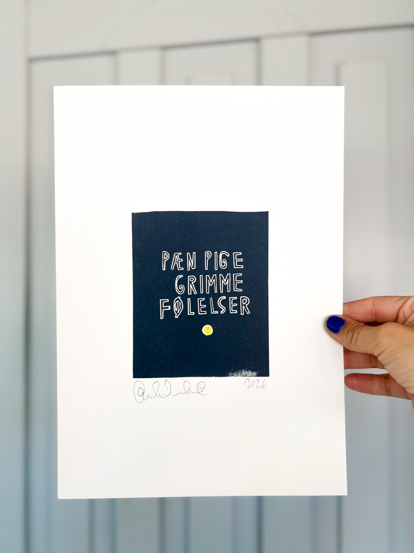 Pæn pige • 2 • (linoleumstryk)