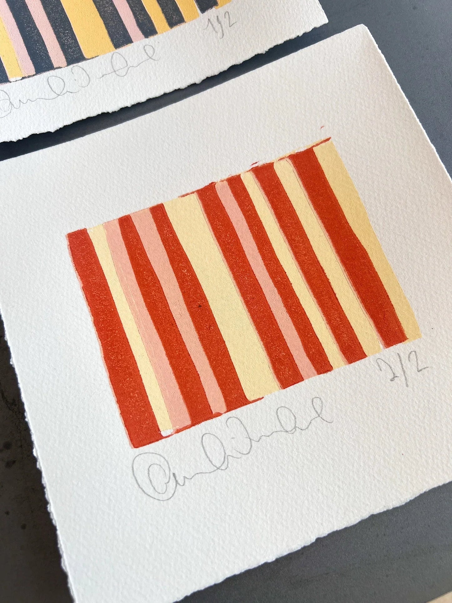 Stribede bolsjer (1 & 2) - Amanda Zimmerlund Kunst