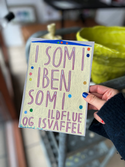 I som i Iben ildflue isvaffel (premade navneværk)