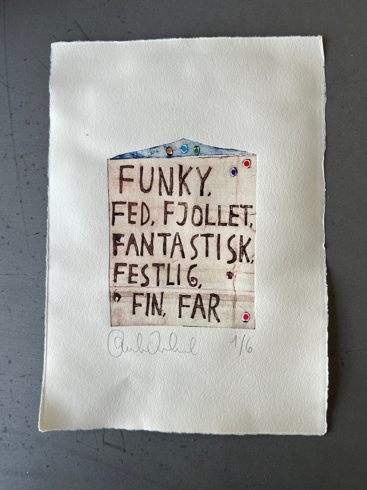 Funky…. far (1. oplag) collografi
