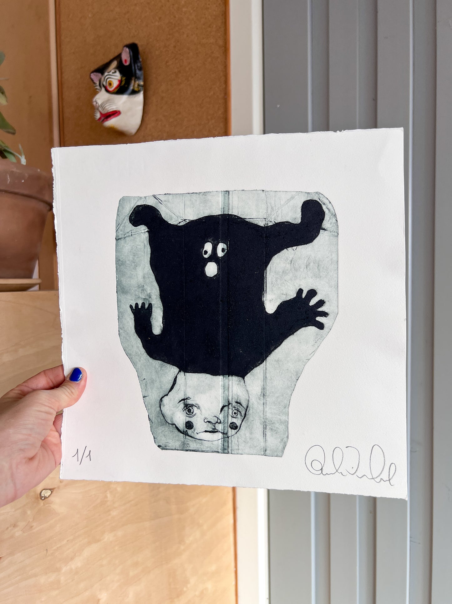 Monster på mit hoved - collografi