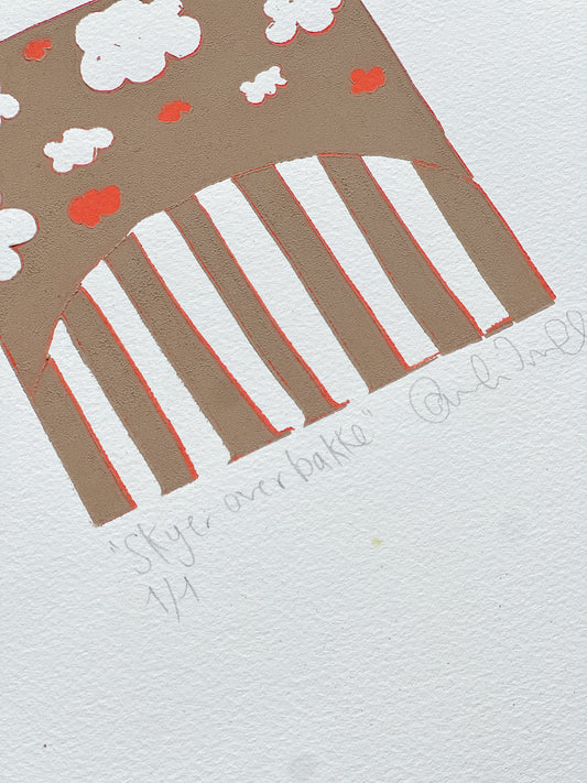 Skyer over bakke - reduktionstryk