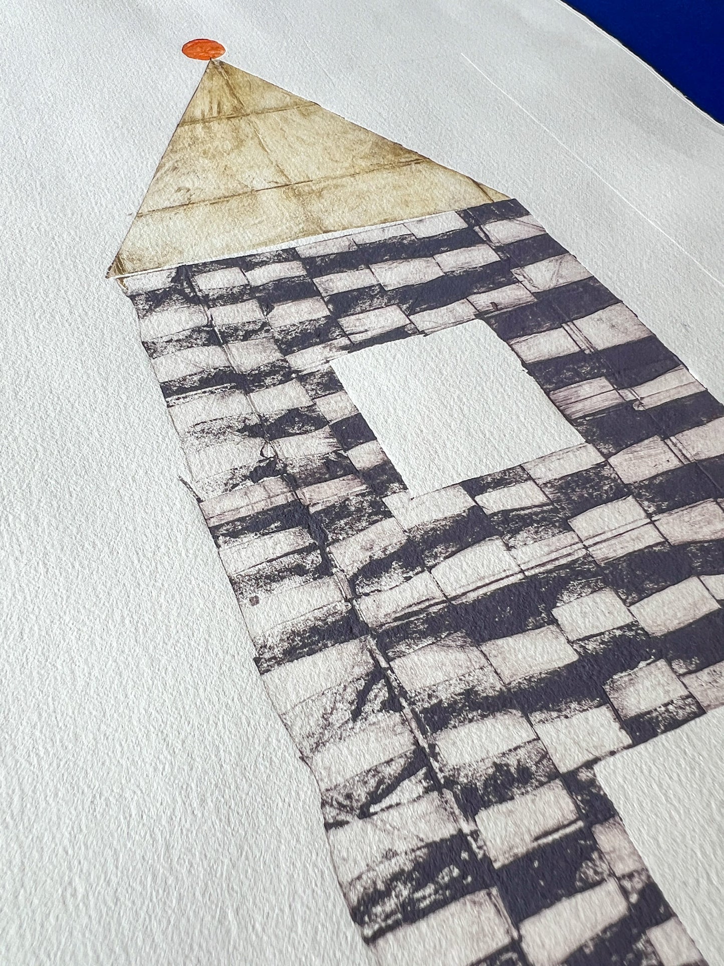 Monster on my Head - collagraph