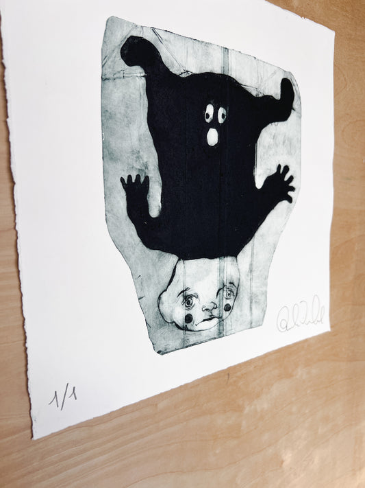 Monster på mit hoved - collografi