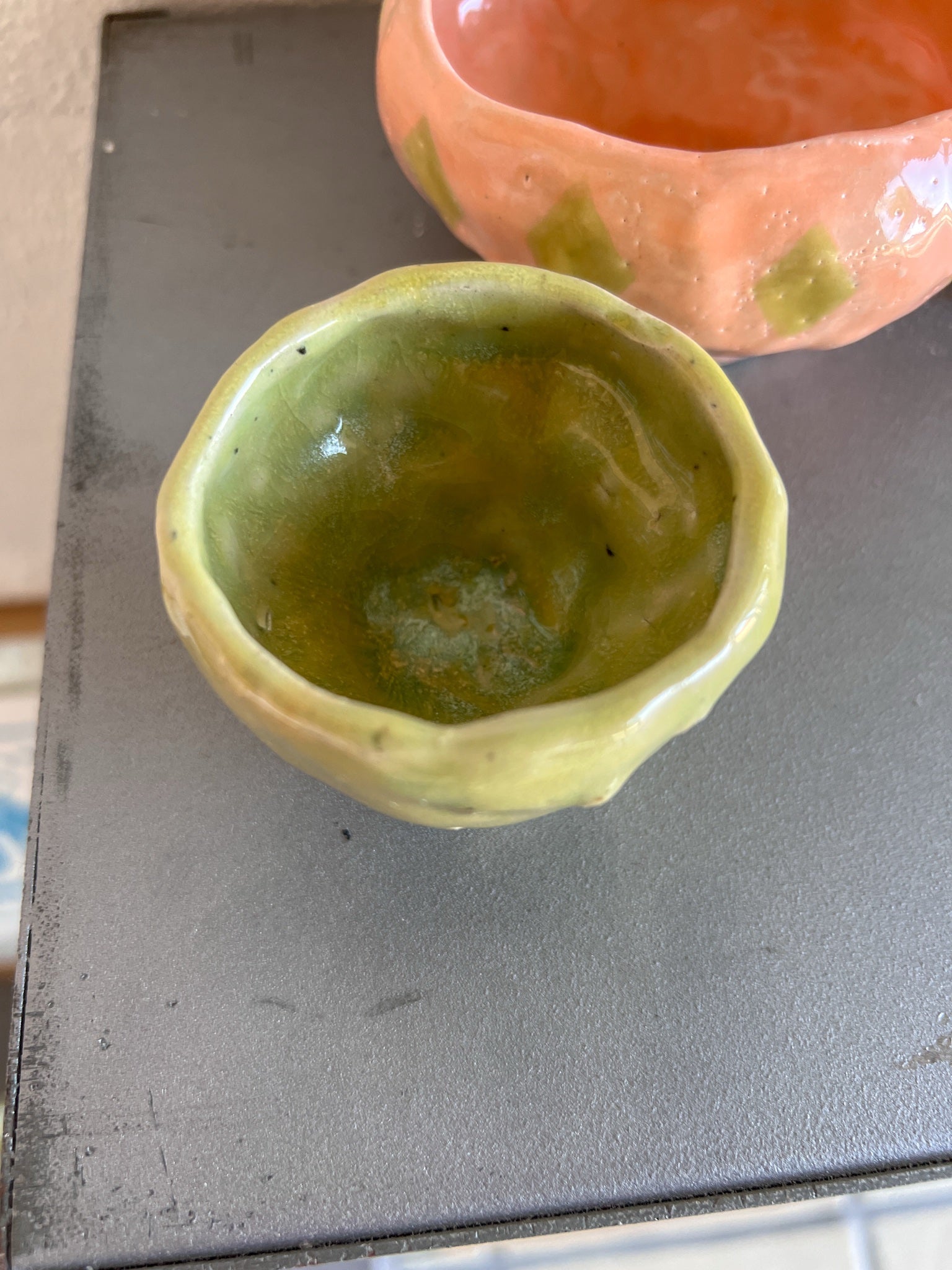 En grøn espressokop