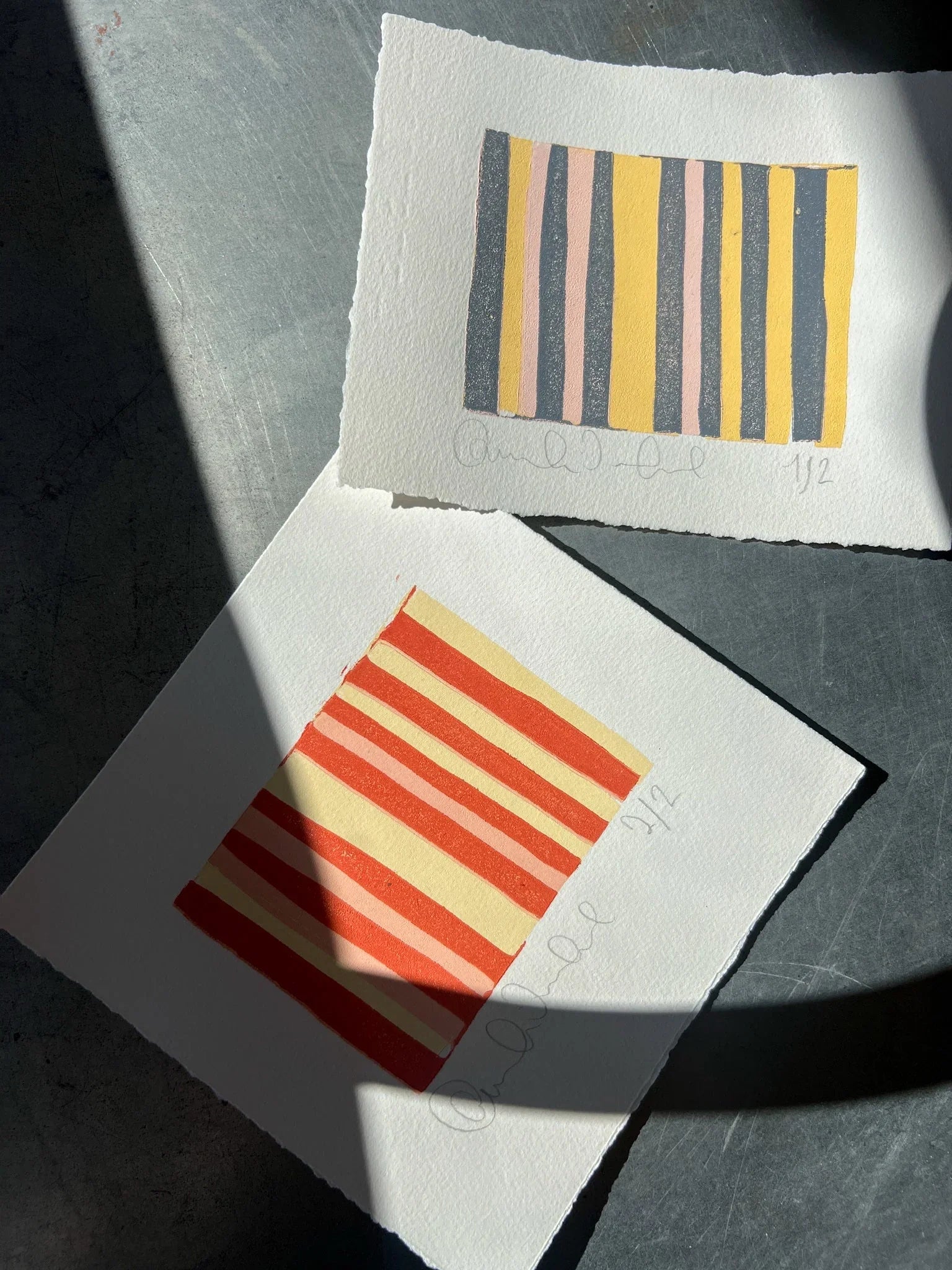 Stribede bolsjer (1 & 2) - Amanda Zimmerlund Kunst